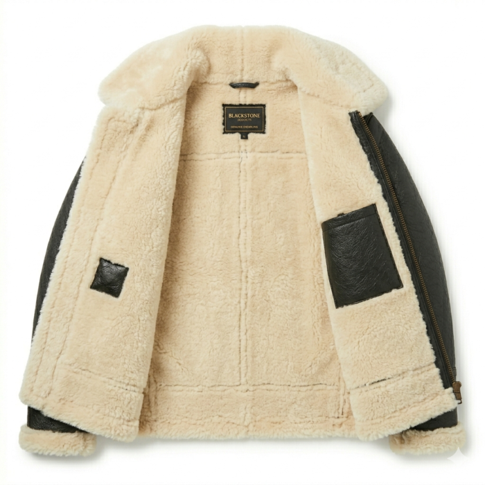 Premium Kids’ Shearling Fashion Leather Jacket | MAS Leather Garments