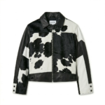 Premium Western Brown Cowhide Pony Hair Leather Jacket MAS Leather Garments back