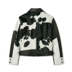 Premium Western Brown Cowhide Pony Hair Leather Jacket MAS Leather Garments back