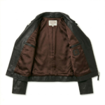 Premium Western Brown Cowhide Pony Hair Leather Jacket MAS Leather Garments back