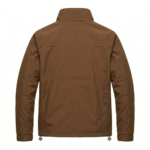 Bespoke Men's Brown Synthetic Windbreakers MAS Leather Garments Back View