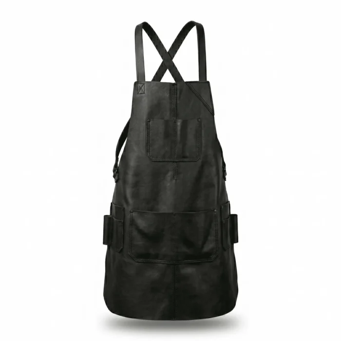 Handcrafted Genuine Leather Blacksmith Apron Men's Workwear | MAS Leather Garments - Image 2