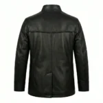 Classic Men's Black Leather Double Breasted Leather Coat Sale MAS Leather Garments