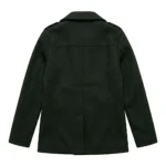 Classic Men's Black Wool Blend Top Coat Sale front MAS Leather Garments
