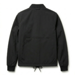 Crafted Men's Black Synthetic Coach Jacket MAS Leather Garments Back View