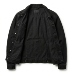 Designer Men's Black Denim Trucker Jacket MAS Leather Garments Inner View