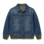 Exclusive Boys Kids Blue Denim Jacket MAS Leather Garments