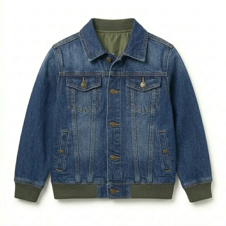Exclusive Boys Kids Blue Denim Jacket MAS Leather Garments