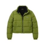 Iconic Girls Kids Olive Green Puffer Jacket MAS Leather Garments