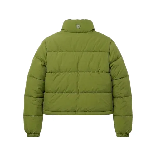 Iconic Girls Kids Olive Green Puffer Jacket MAS Leather Garments Back View