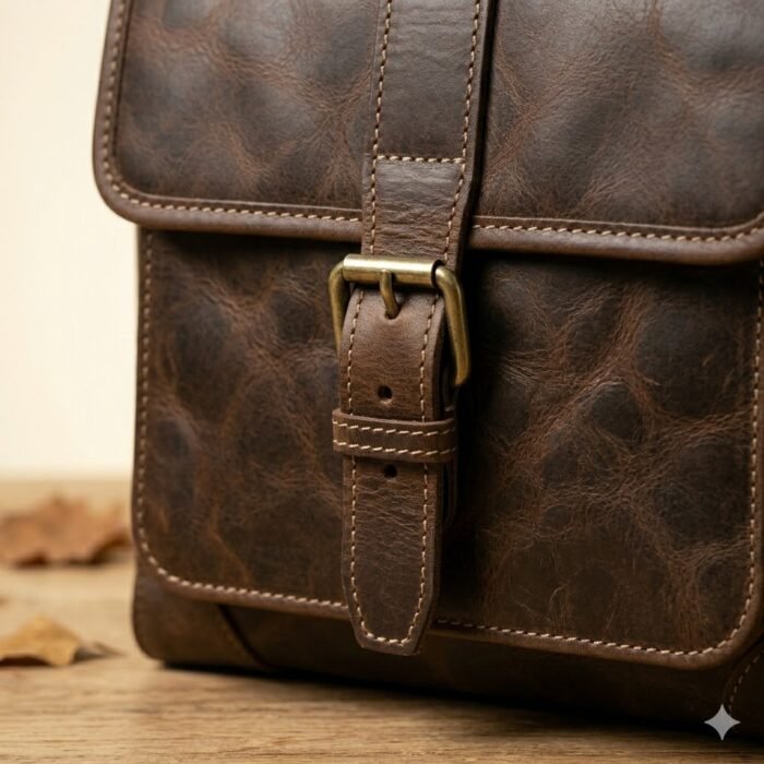 Premium Dark Brown Genuine Leather Backpack | MAS Leather Garments - Image 4