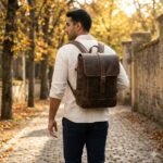Premium Dark Brown Genuine Leather Backpack | MAS Leather Garments - Image 7