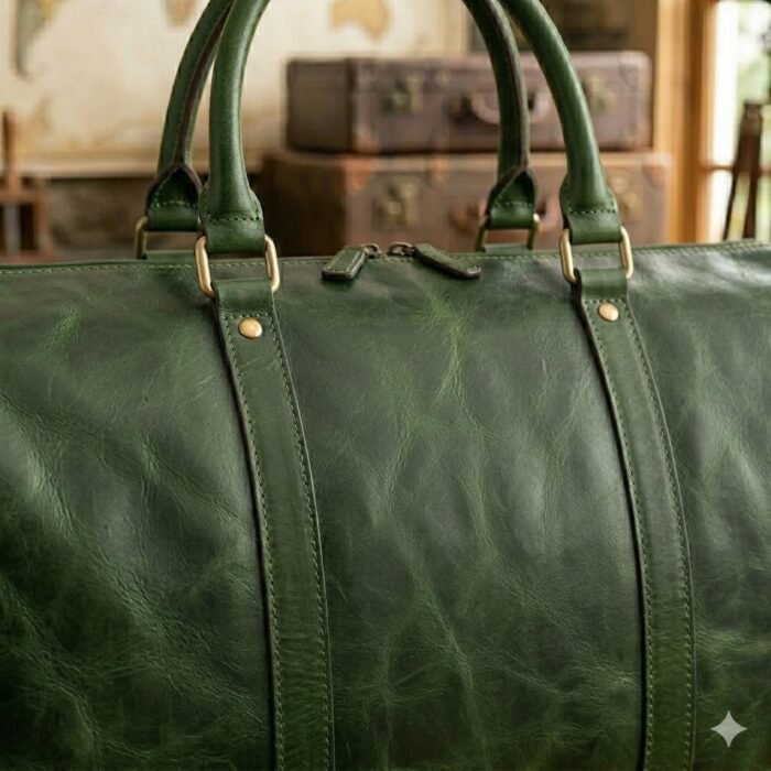 Premium Genuine Leather Duffle Bag | MAS Leather Garments - Image 2
