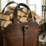 Premium Brown Genuine Leather Firewood Carrier | MAS Leather Garments - Image 4