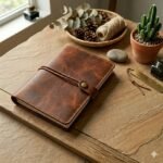 Premium Brown Genuine Leather Journal Cover | MAS Leather Garments - Image 2