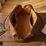 Premium Brown Distressed Genuine Leather Travel Bag | MAS Leather Garments - Image 5