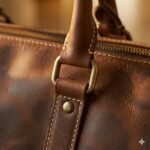 Premium Brown Distressed Genuine Leather Travel Bag | MAS Leather Garments - Image 7