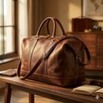 Premium Brown Distressed Genuine Leather Travel Bag | MAS Leather Garments