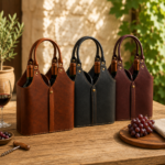 Handmade Premium Luxury Leather Wine Carriers | MAS Leather Garments - Image 2
