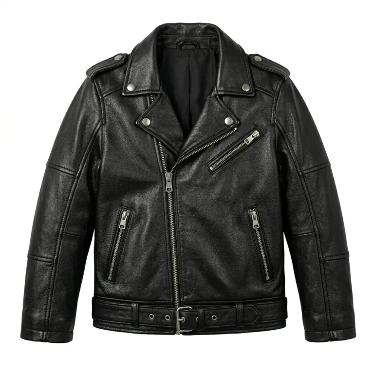 Luxury Boys Kids Black Leather Jacket MAS Leather Garments