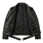Luxury Boys Kids Black Leather Jacket MAS Leather Garments Inner View