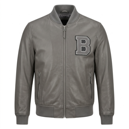 Men's Premium Black Bomber Leather Jacket MAS Leather Garments