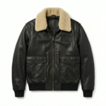 Men's Premium Black Genuine Leather G-1 Flight Jacket MAS Leather Garments