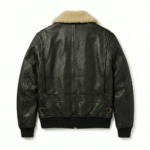 Men's Premium Black Genuine Leather G-1 Flight Jacket MAS Leather Garments Back View