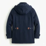 Modern Men's Navy Blue Wool Duffle Coat Sale front MAS Leather Garments