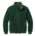 Premium Men's Green Fleece Sherpa Jacket MAS Leather Garments