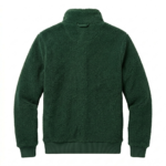 Premium Men's Green Fleece Sherpa Jacket MAS Leather Garments Back View