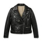 Prestige Girls Kids Black Leather Biker Leather Jacket MAS Leather Garments