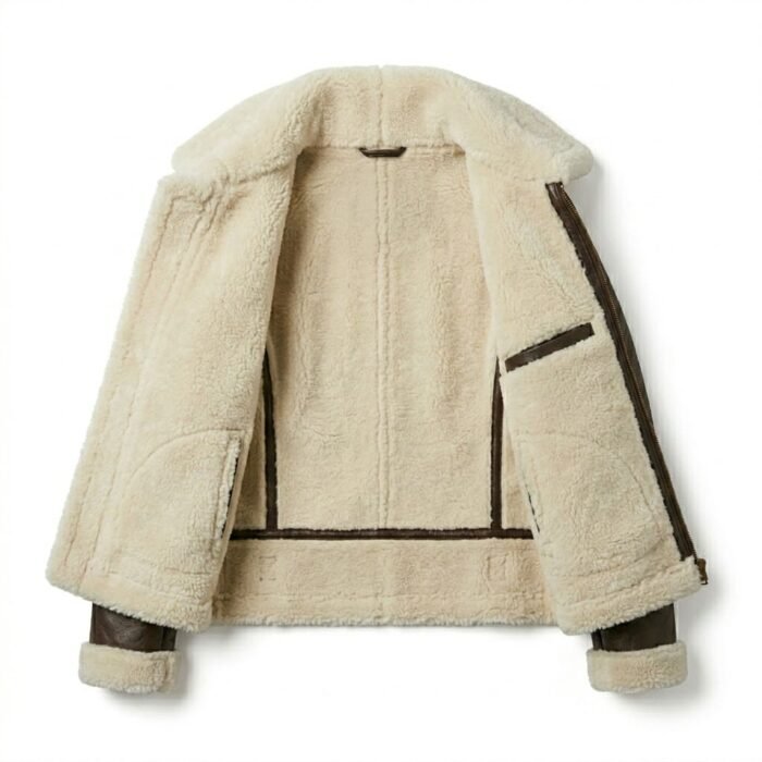 Unique Handmade Winter Outerwear Sherpa Jacket for Women | MAS Leather Garments - Image 2