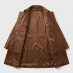 Superior Brown Leather Coats For Women MAS Leather Garments inner view