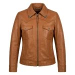 Superior Women's Brown Suede Western Leather Jacket MAS Leather Garments