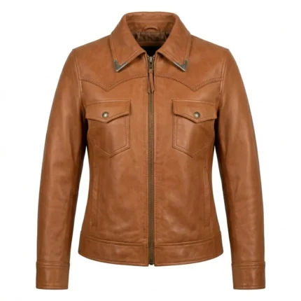 Superior Women's Brown Suede Western Leather Jacket MAS Leather Garments