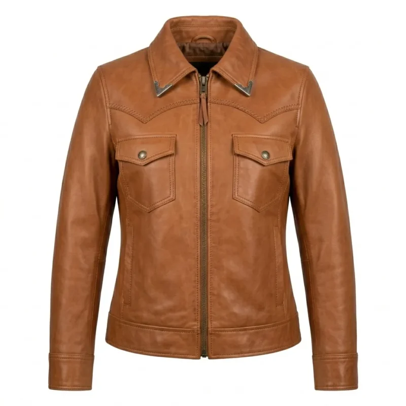 Superior Women's Brown Suede Western Leather Jacket MAS Leather Garments