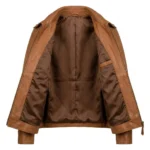 Superior Women's Brown Suede Western Leather Jacket MAS Leather Garments Inner View