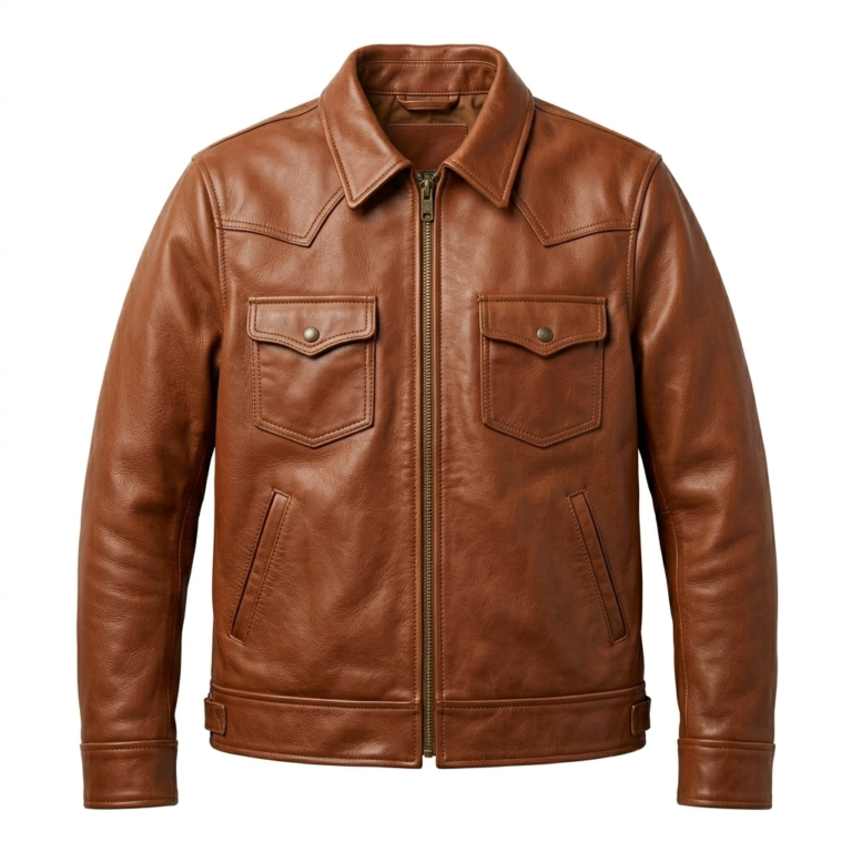 Top-Tier Men's Brown Suede Western Jacket MAS Leather Garments