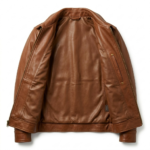 Top-Tier Men's Brown Suede Western Jacket MAS Leather Garments Inner View
