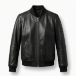 Premium Black Genuine Leather Women's Bomber Jacket | MAS Leather Garments