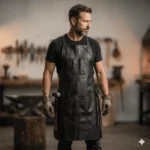 Handcrafted Genuine Leather Blacksmith Apron Men's Workwear | MAS Leather Garments