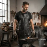 Handcrafted Genuine Leather Blacksmith Apron Men's Workwear | MAS Leather Garments - Image 3