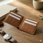Premium Tan Distressed Genuine Leather Card Holder | MAS Leather Garments