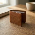 Premium Tan Distressed Genuine Leather Card Holder | MAS Leather Garments - Image 5