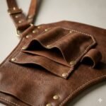 Handcrafted Brown Genuine Leather Craftsman Apron for work | MAS Leather Garments - Image 4