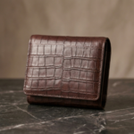Luxury Brown Crocodile Embossed Wallet | MAS Leather Garments