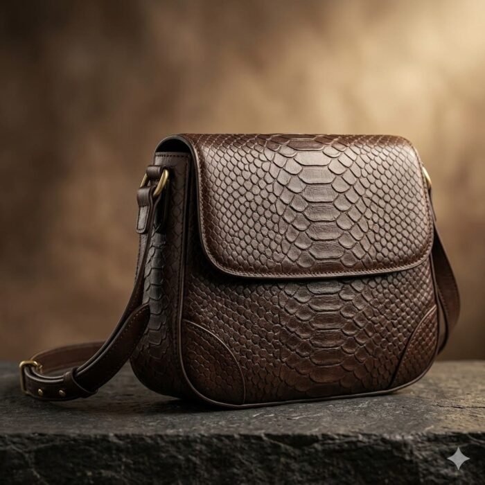 Handcrafted Genuine Leather Exotic Embossed Bag Women's Accessory | MAS Leather Garments - Image 1