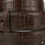 Handmade Brown Genuine Leather Exotic Embossed Belt Men's Wear | MAS Leather Garments - Image 4