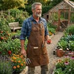 Superior Brown Genuine Leather Gardener Apron | MAS Leather Garments - Image 3